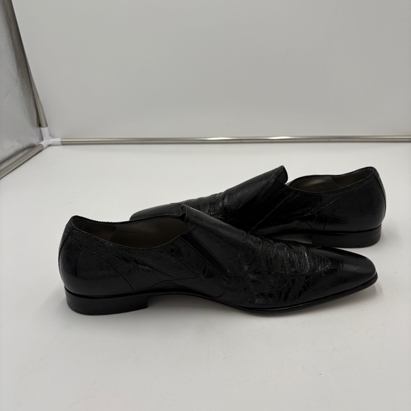 Cesare Paciotti Men’s Black Leather Loafer Shoes Luxury Elegant Designer Italy 9